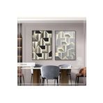 Tablomtr Metal Çerçeveli Gerçek Camlı Tablo Grove İkili Set 30 x 40 Siyah