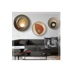 Tablomtr Metal Çerçeveli Gerçek Camlı Yuvarlak Tablo Mellowa 3 Lü Set 40 Cm Gold