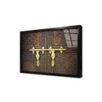 Tablosan Ahşap Oyma Kapı Çerçeveli Cam Tablo 50X70 Cm Ca36006