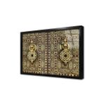Tablosan Ahşap Oyma Kapı Çerçeveli Cam Tablo 50X70 Cm Ca36012