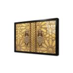 Tablosan Ahşap Oyma Kapı Çerçeveli Cam Tablo 50X70 Cm Ca36014