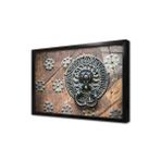 Tablosan Ahşap Oyma Kapı Çerçeveli Cam Tablo 60X90 Cm Ca36008
