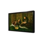Tablosan Akvaryum Başındaki Kızlar Çerçeveli Mdf Tablo 40 X 60 Cm Mb13283
