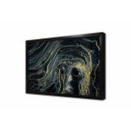 Tablosan Altın Detaylı Nefti Yeşil Soyut Çerçeveli Mdf Tablo 20 X 30 Cm Mb33240