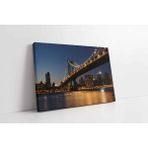Tablosan Amerika Gece Köprü Kanvas Tablo 30 X 60 Cm Ka27516