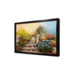 Tablosan Arnavut Kaldırımda Çiçekler Çerçeveli Mdf Tablo 60 X 80 Cm Mb17119