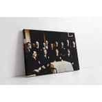 Tablosan Atatürk İsmet İnönü Ve Kurmaylarıyla Kanvas Tablo 80 X 120 Cm Ka02065