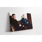 Tablosan Atatürk Misafiriyle Otururken Kanvas Tablo 100 X 150 Cm Ka02057