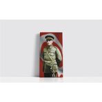 Tablosan Ay Yıldızlı Bayrak Önünde Genç Atatürk Çerçeveli Mdf Tablo 20x40 cm