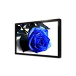 Tablosan Beyaz Fonda Mavi Gül Çerçeveli Mdf Tablo 60 X 90 Cm Ma03219