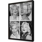 Tablosan Beyaz Gecelikle Marliyn Monroe Çerçeveli Cam Tablo