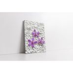 Tablosan Beyaz Taş Ve Mor Çiçekler Kanvas Tablo 30 X 40 Cm Ka03424