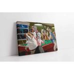 Tablosan Bilardo Oynayan Köpekler Kanvas Tablo 35 X 50 Cm Kb05307