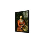 Tablosan Çiçek Sepeti Tutan Kız Çerçeveli Cam Tablo 30X40 Cm Cb13288