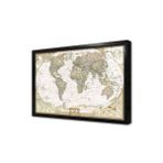 Tablosan Dünya Haritası Çerçeveli Cam Tablo 20X30 Cm Ca12036