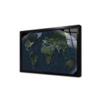 Tablosan Dünya Haritası Çerçeveli Cam Tablo 60X90 Cm Ca12013