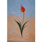 Tablosan Ebru Kırmızı Lale Kanvas Tablo 60x90 cm 60x90 cm