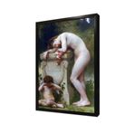 Tablosan Elegy Melek Ve Kadın W. Adolphe Bouguereauçerçeveli Mdf Tablo 60 X 90 Cm Mb19091