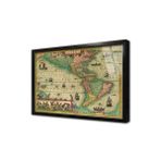 Tablosan Eski Dünya Haritası Çerçeveli Cam Tablo 20X30 Cm Ca12054