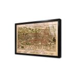 Tablosan Eski Dünya Haritası Çerçeveli Cam Tablo 20X30 Cm Ca12060