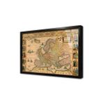 Tablosan Eski Dünya Haritası Çerçeveli Cam Tablo 30X40 Cm Ca12063