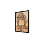 Tablosan Eski Dünya Haritası Çerçeveli Cam Tablo 50X70 Cm Ca12055