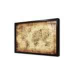 Tablosan Eski Dünya Haritası Çerçeveli Cam Tablo 60X90 Cm Ca12046