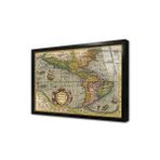 Tablosan Eski Dünya Haritası Çerçeveli Cam Tablo 60X90 Cm Ca12064