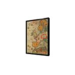Tablosan Eski Dünya Haritası Çerçeveli Mdf Tablo 35 X 50 Cm Ma12056