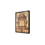 Tablosan Eski Dünya Haritası Çerçeveli Mdf Tablo 50 X 70 Cm Ma12055