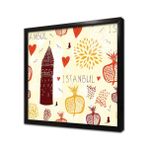Tablosan Galata Çerçeveli Cam Tablo 40X40 Cm Cb16301