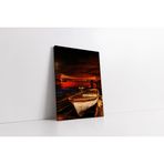 Tablosan Gece Sandal Ve Boğaziçi Köprüsü Kanvas Tablo 60 X 90 Cm Ka16207