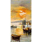 Tablosan Istanbul Gün Batımı Ortaköy Camii Kanvas Tablo 20x40 cm Kb16227 20x40 cm