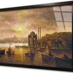 Tablosan Istanbul Ortaköy Camii Çerçeveli Cam Tablo 20x30 cm
