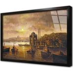 Tablosan Istanbul Ortaköy Camii Çerçeveli Cam Tablo 50x70 cm