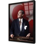 Tablosan Istikbal Göklerdedir Atatürk Çerçeveli Cam Tablo