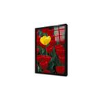 Tablosan Kırmızı Laleler Arasında Sarı Lale Çerçeveli Cam Tablo 20X30 Cm Ca03230