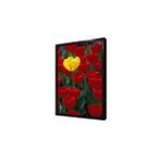 Tablosan Kırmızı Laleler Arasında Sarı Lale Çerçeveli Mdf Tablo 20 X 30 Cm Ma03230