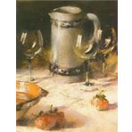 Tablosan Mandalina Ve Sarap Bardakları Kanvas Tablo 50x70 cm Kb18064 50x70 cm
