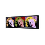 Tablosan Marilyn Monroe Pop Art Çerçeveli Cam Tablo 20X60 Cm Ca31314