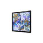 Tablosan Mavi Fonda Kelebek Görselleri Çerçeveli Mdf Tablo 60 X 60 Cm Mb15100