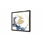 Tablosan Mavi Yapraklar Ve Semazen Çerçeveli Cam Tablo 40X40 Cm Cb33074