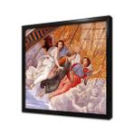 Tablosan Melekler Çerçeveli Cam Tablo 60X60 Cm Cb02499