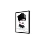 Tablosan Mustafa Kemal Atatürk Yazılı Çerçeveli Cam Tablo 20X30 Cm Cb01015