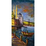 Tablosan Ortaköy Camii Kanvas Tablo 80x160 cm Kb16231 80x160 cm