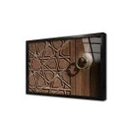 Tablosan Osmanlı Ahşap Oyma Kapı Çerçeveli Cam Tablo 60X90 Cm Ca24021