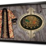 Tablosan Osmanlı Arması Ve Kaftan 1 Çerçeveli Cam Tablo