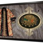 Tablosan Osmanlı Arması Ve Kaftan 1 Çerçeveli Mdf Tablo