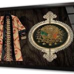 Tablosan Osmanlı Arması Ve Kaftan 2 Çerçeveli Cam Tablo