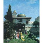 Tablosan Osmanlı Dönemi Şemsiyeli Kadınlar Kanvas Tablo 70x90 cm Kb21134 70x90 cm